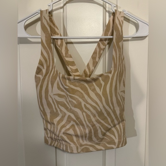 SOLD Old Navy Powerchill Cross-back Zebra Print Longline Sports Bra Small - Picture 2 of 3